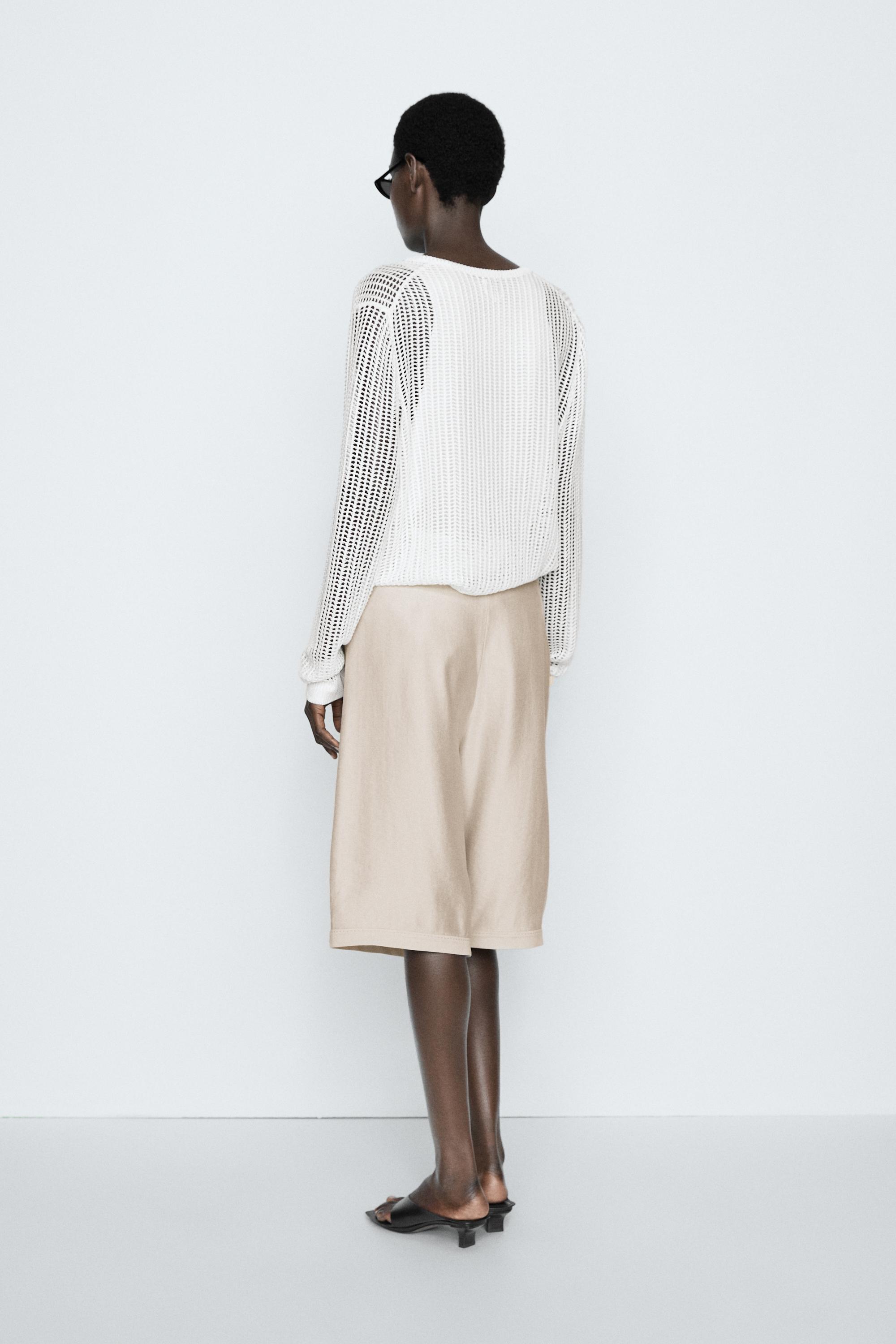 Pull en maille ajourée boutonné - STUDIO